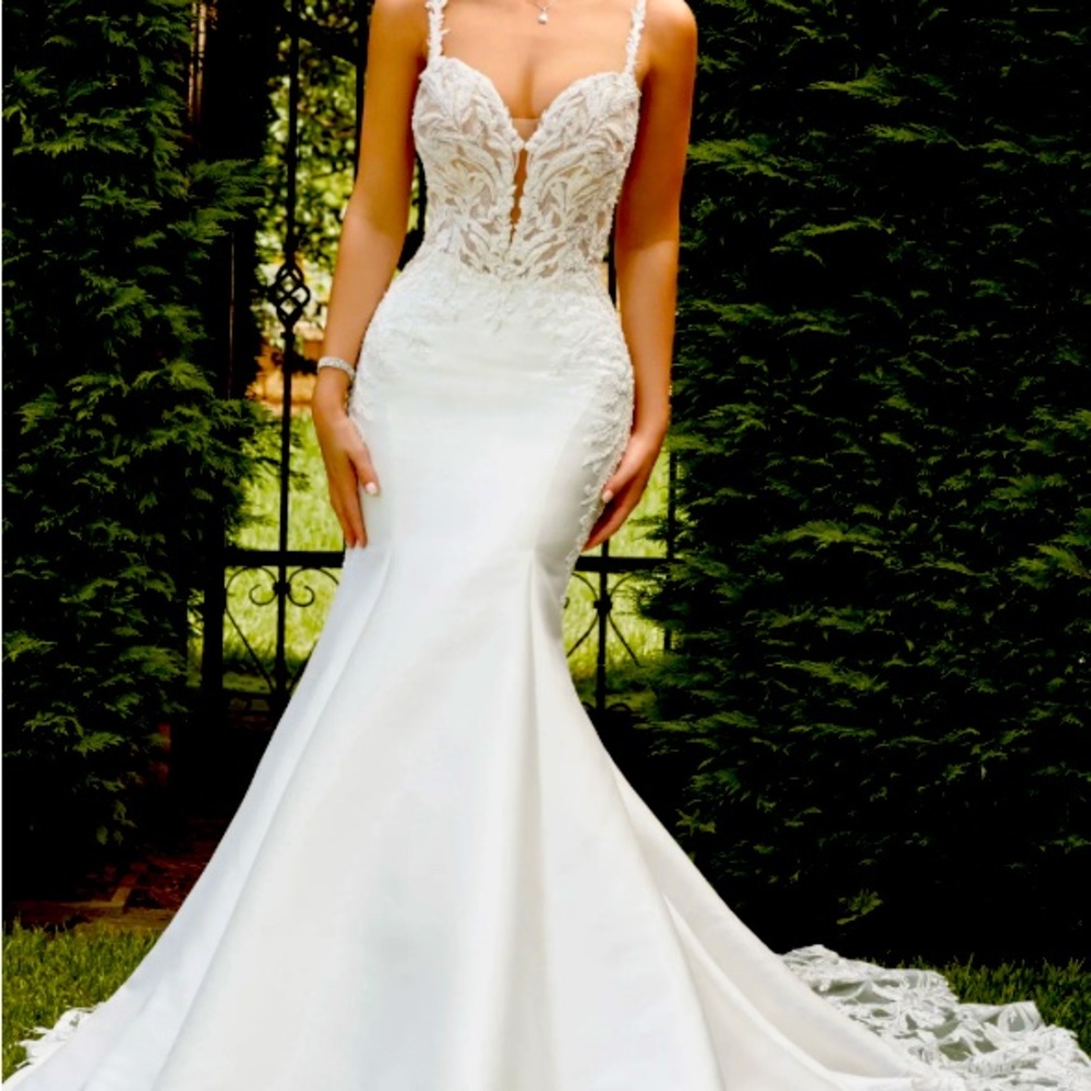 Dramatic Pearl Mikado Ball Gown Wedding Dress